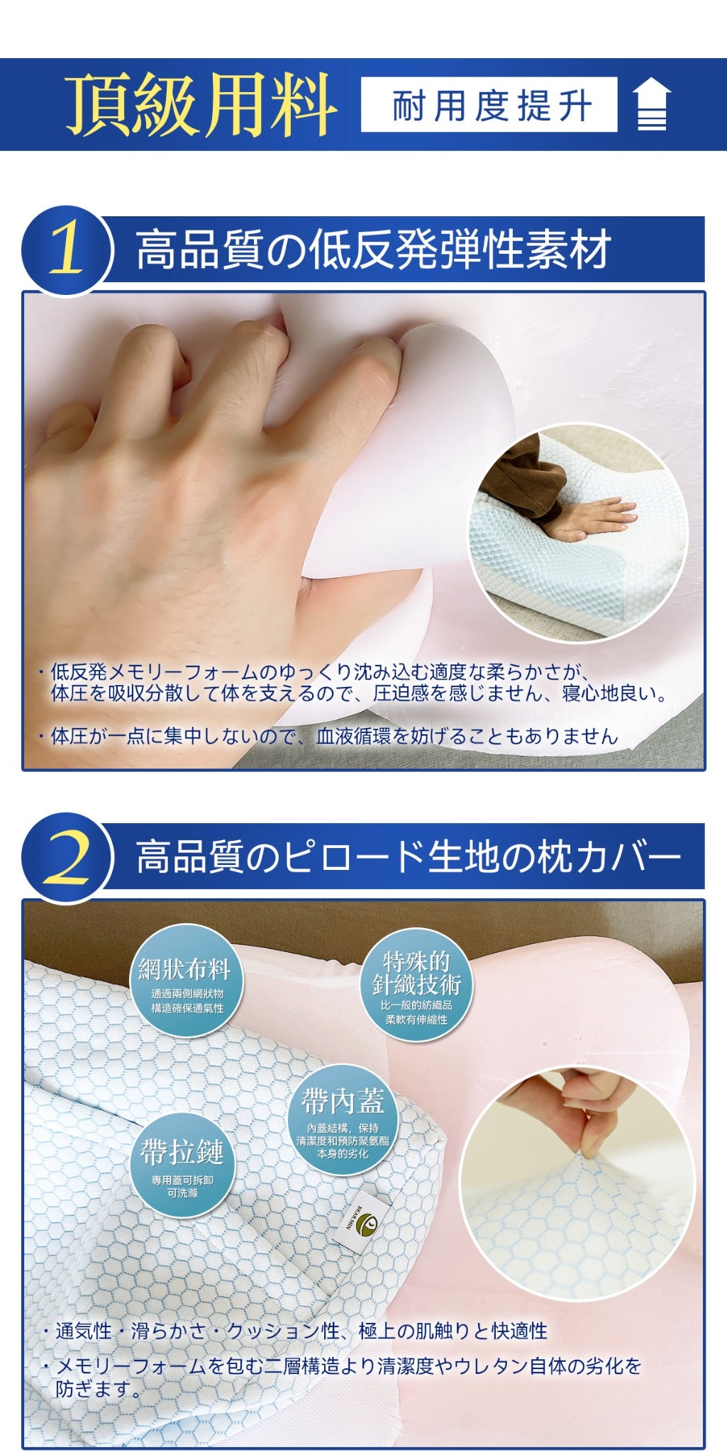 DEAR.MIN upgraded sleep-saving anti-snoring ergonomic pillow for personal care, showing its contoured shape and comfortable design