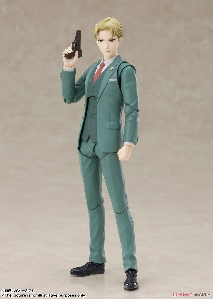 S.H. Figuarts Loid Forger Twilight Action Figure from Spy x Family in Green Suit with Pistol - DARUMA AUSTRALIA PTY LTD