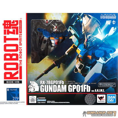 Bandai Robot Spirits RX-78GP01Fb Gundam Full Burnern ver. A.N.I.M.E. with blue booster effects - DARUMA AUSTRALIA PTY LTD