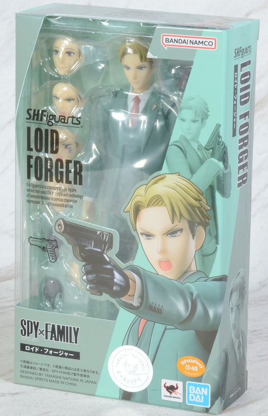 S.H. Figuarts Loid Forger Twilight Action Figure from Spy x Family in Green Suit with Pistol - DARUMA AUSTRALIA PTY LTD
