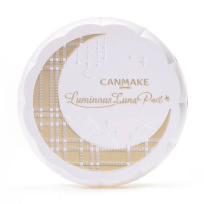 CANMAKE Luminous Luna Pact G02 Pink Beige - 2-in-1 Cream Foundation and Glow Highlighter Compact - DARUMA AUSTRALIA PTY LTD