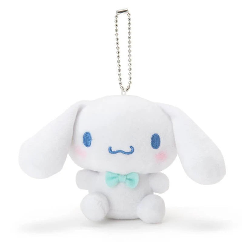 Cinnamoroll puppy mascot holder figure, official Sanrio merchandise for desktop decoration.