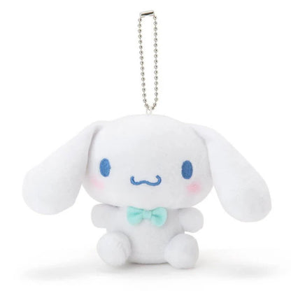 Cinnamoroll puppy mascot holder figure, official Sanrio merchandise for desktop decoration.