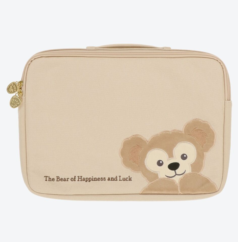 Duffy and Friends 14-inch laptop case from Tokyo DisneySea 2026 collection, featuring blue anniversary motifs and padded protection - DARUMA AUSTRALIA PTY LTD
