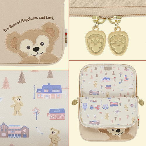 Duffy and Friends 11-inch tablet case with plush Duffy smile design, Tokyo DisneySea official tech accessory with cushioned interior - DARUMA AUSTRALIA PTY LTD