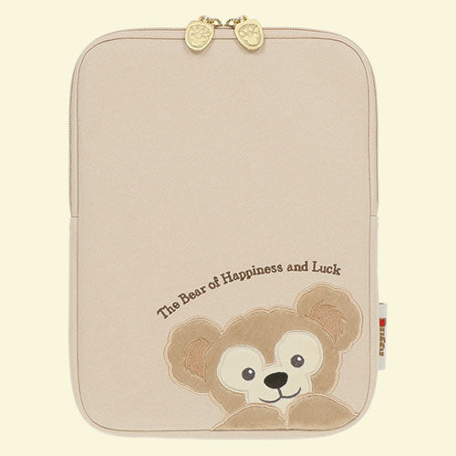 Duffy and Friends 11-inch tablet case with plush Duffy smile design, Tokyo DisneySea official tech accessory with cushioned interior - DARUMA AUSTRALIA PTY LTD