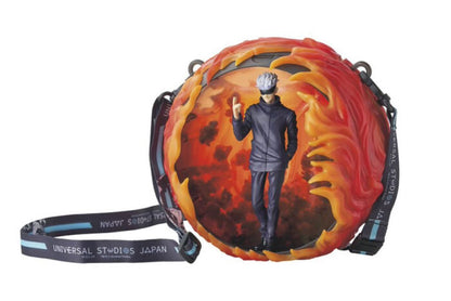 Close-up of Satoru Gojo's face and eyes on the USJ exclusive popcorn case.