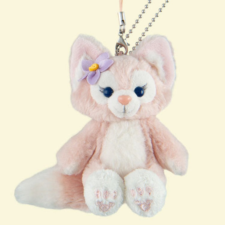 Official LinaBell plush keychain with orchid flower from Tokyo DisneySea - DARUMA AUSTRALIA PTY LTD