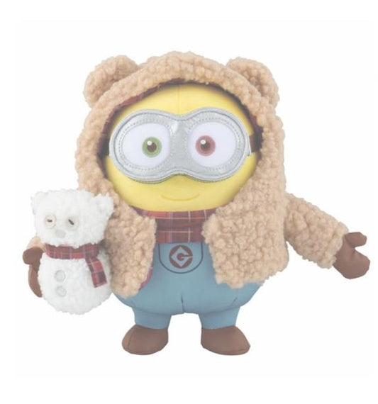 Minion Bob Plush Toy wearing winter outfit from the Universal Studios Japan Winter Break Collection - DARUMA AUSTRALIA PTY LTD