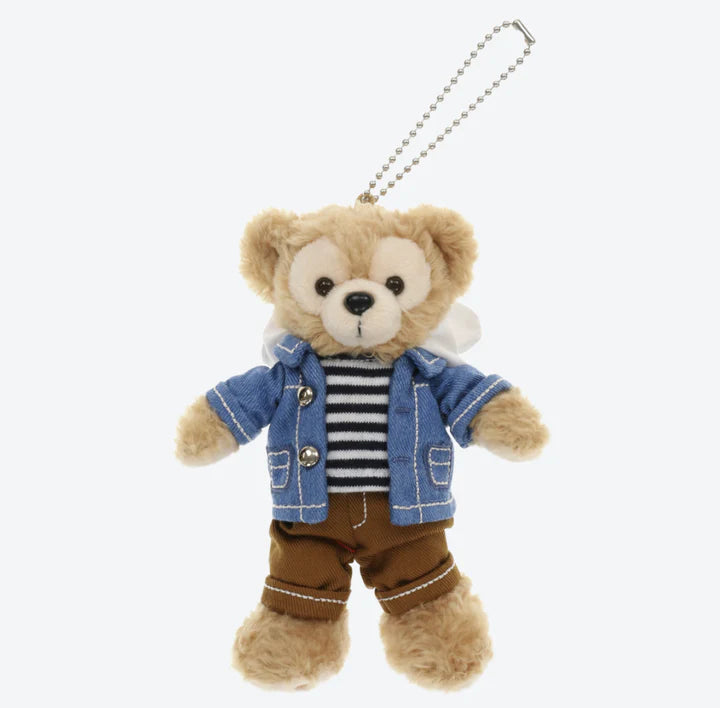 Official Tokyo DisneySea Duffy the Disney Bear plush keychain with classic brown fur - DARUMA AUSTRALIA PTY LTD