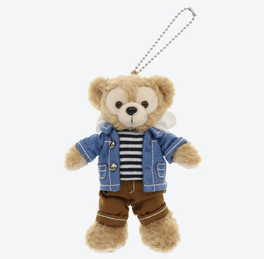 Official Tokyo DisneySea Duffy the Disney Bear plush keychain with classic brown fur - DARUMA AUSTRALIA PTY LTD