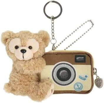 Duffy the Disney Bear plush keychain and matching pouch from the Say Cheese collection at Tokyo DisneySea - DARUMA AUSTRALIA PTY LTD