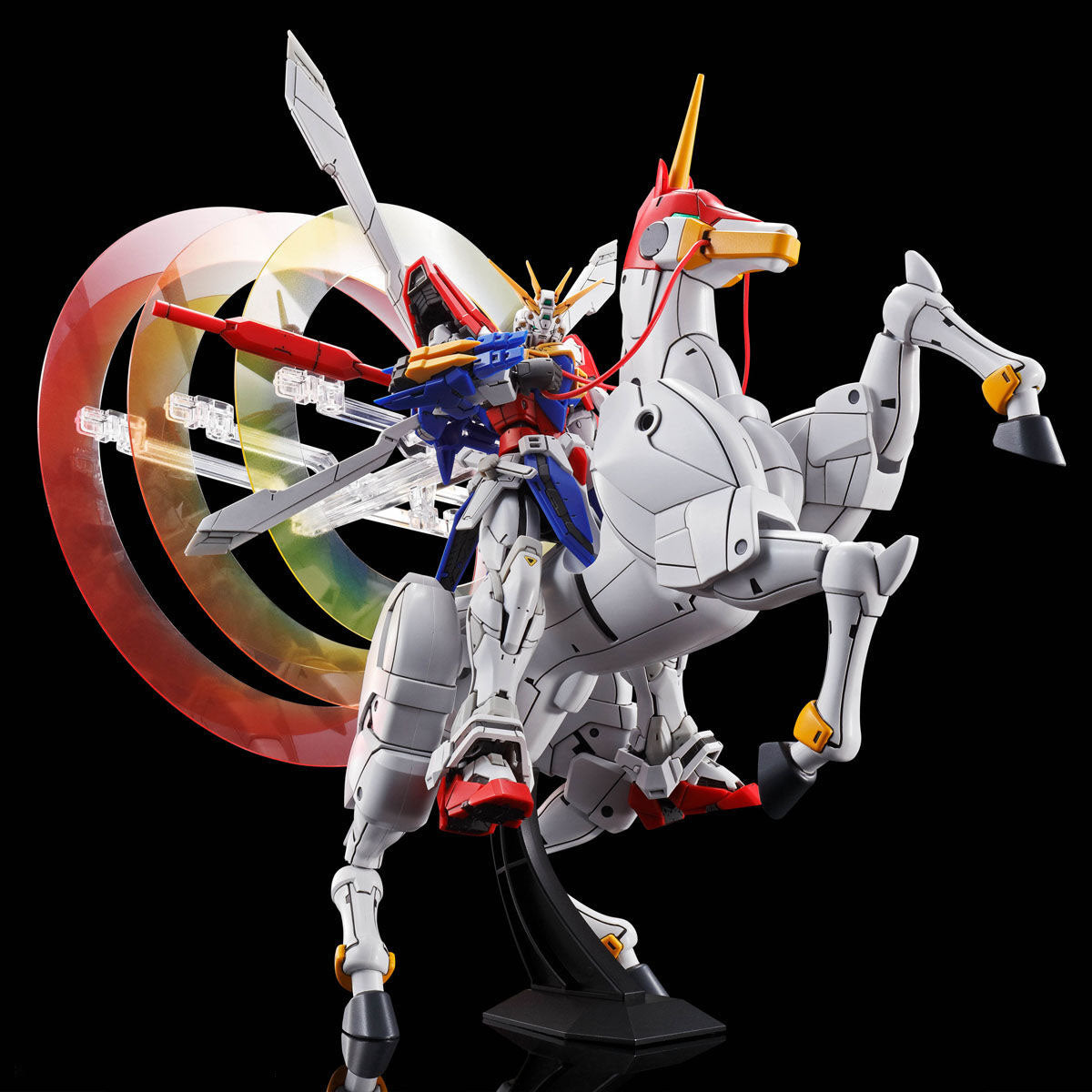 RG 1/144 God Gundam Expansion Set - Fuunsaiki mobile horse and energy effect parts for God Finger - DARUMA AUSTRALIA PTY LTD