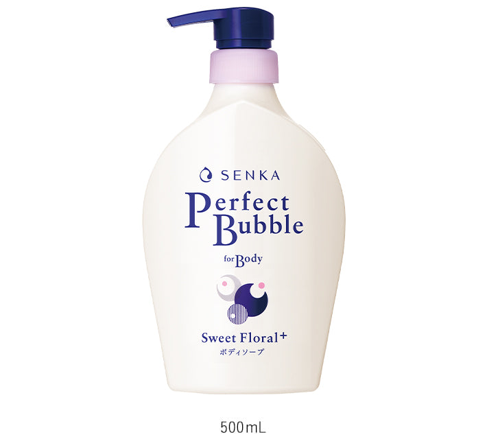 SENKA Perfect Bubble for Body Sweet Floral Plus N 500ml - Shiseido Japanese body wash with odor-neutralizing technology - Japanese Body Wash - DARUMA AUSTRALIA PTY LTD