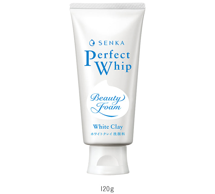 Senka Perfect Whip White Clay 120g - Brightening Japanese facial cleanser for deep pore purification - DARUMA AUSTRALIA PTY LTD