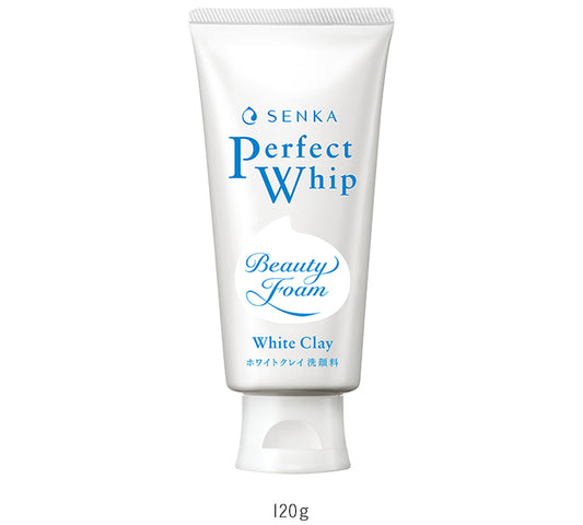 Senka Perfect Whip White Clay 120g - Brightening Japanese facial cleanser for deep pore purification - DARUMA AUSTRALIA PTY LTD