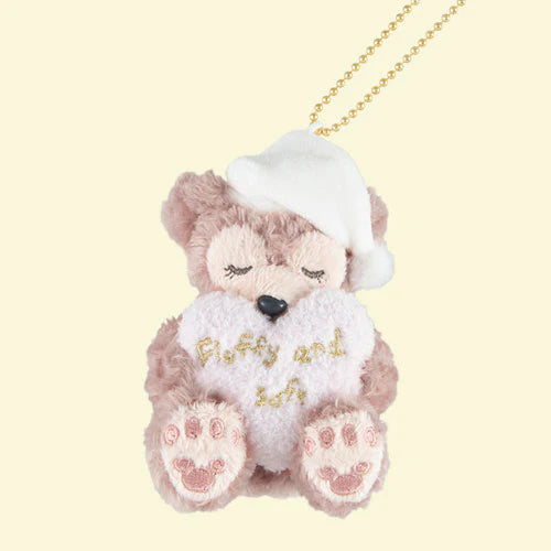 Official ShellieMay Sweet Dreams plush keychain featuring sleepy closed eyes and pajamas - DARUMA AUSTRALIA PTY LTD