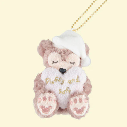 Official ShellieMay Sweet Dreams plush keychain featuring sleepy closed eyes and pajamas - DARUMA AUSTRALIA PTY LTD