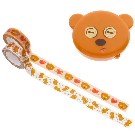 Universal Studios Japan Tim the Bear masking tape cutter set, colorful stationery with themed Tim the Bear design.