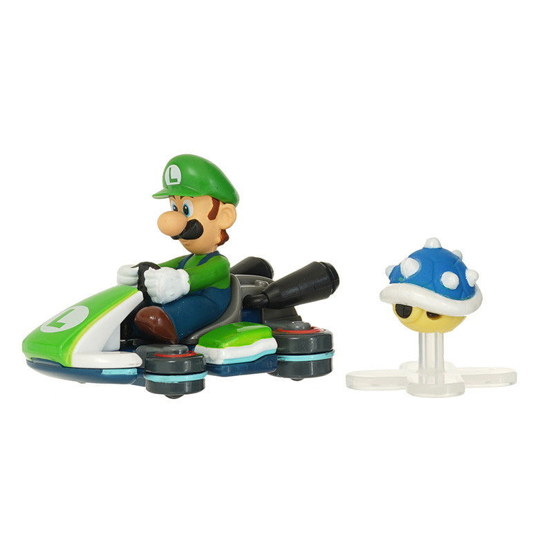 Tomica Mario Kart Luigi die-cast car with Spiny Shell accessory, Super Nintendo World Special Edition from Universal Studios Japan - DARUMA AUSTRALIA PTY LTD